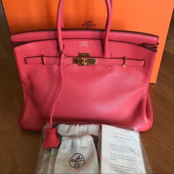 Hermes Birkin bag 🌹Bougainvillier Clemence GHW - Picture 4 of 13